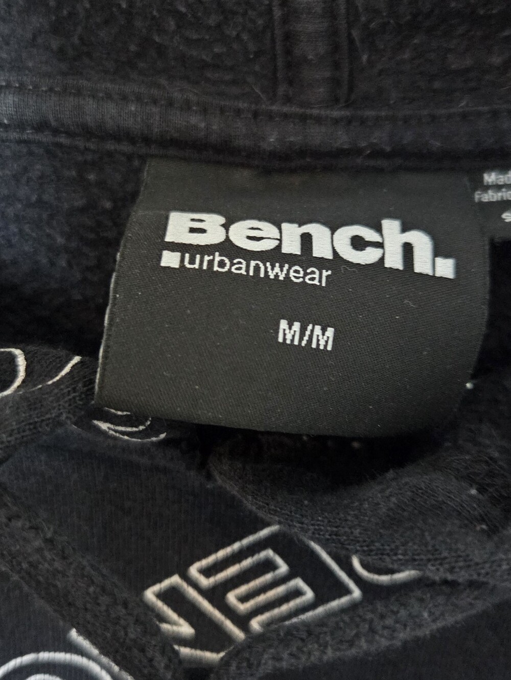 Bench Black Logo Crewneck Hoodie Sweater - Picture 4 of 4